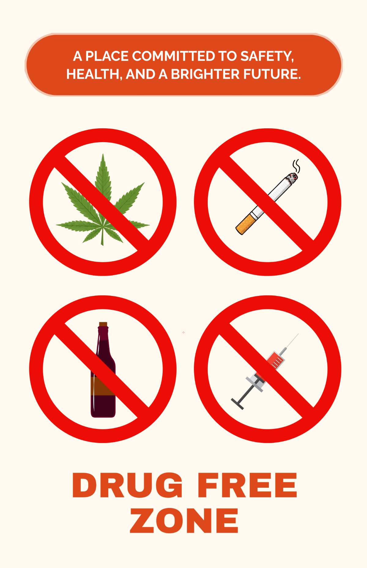 Free Drug Free Zone Poster Template to Edit Online Free Drug Free Zone Poster Template to Edit Online