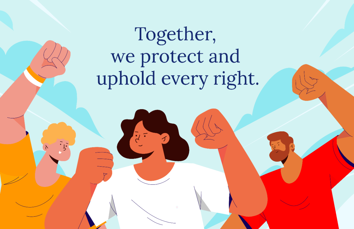 Free Landscape Human Rights Poster Template to Edit Online Free Landscape Human Rights Poster Template to Edit Online