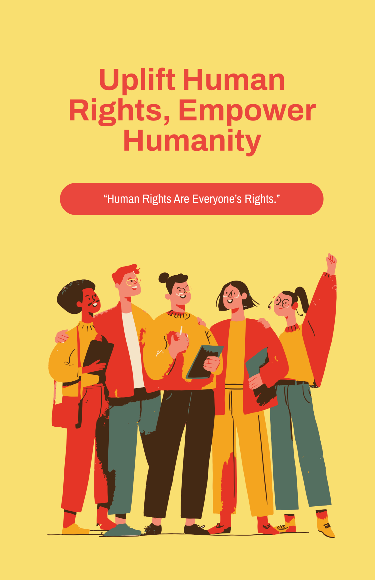 Free Human Rights Poster with Slogan Template to Edit Online Free Human Rights Poster with Slogan Template to Edit Online