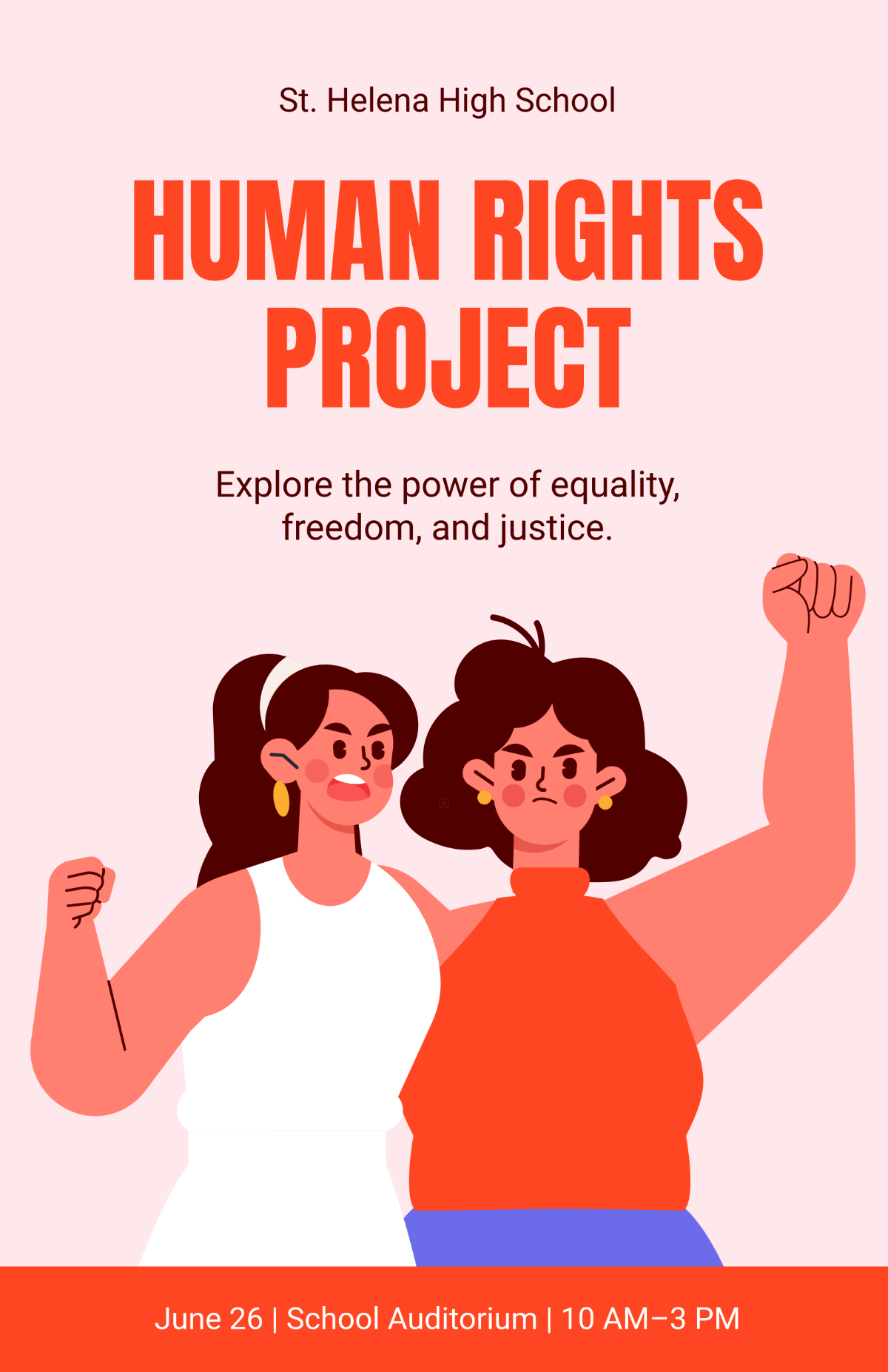 Free Simple Human Rights Project Poster Template to Edit Online Free Simple Human Rights Project Poster Template to Edit Online