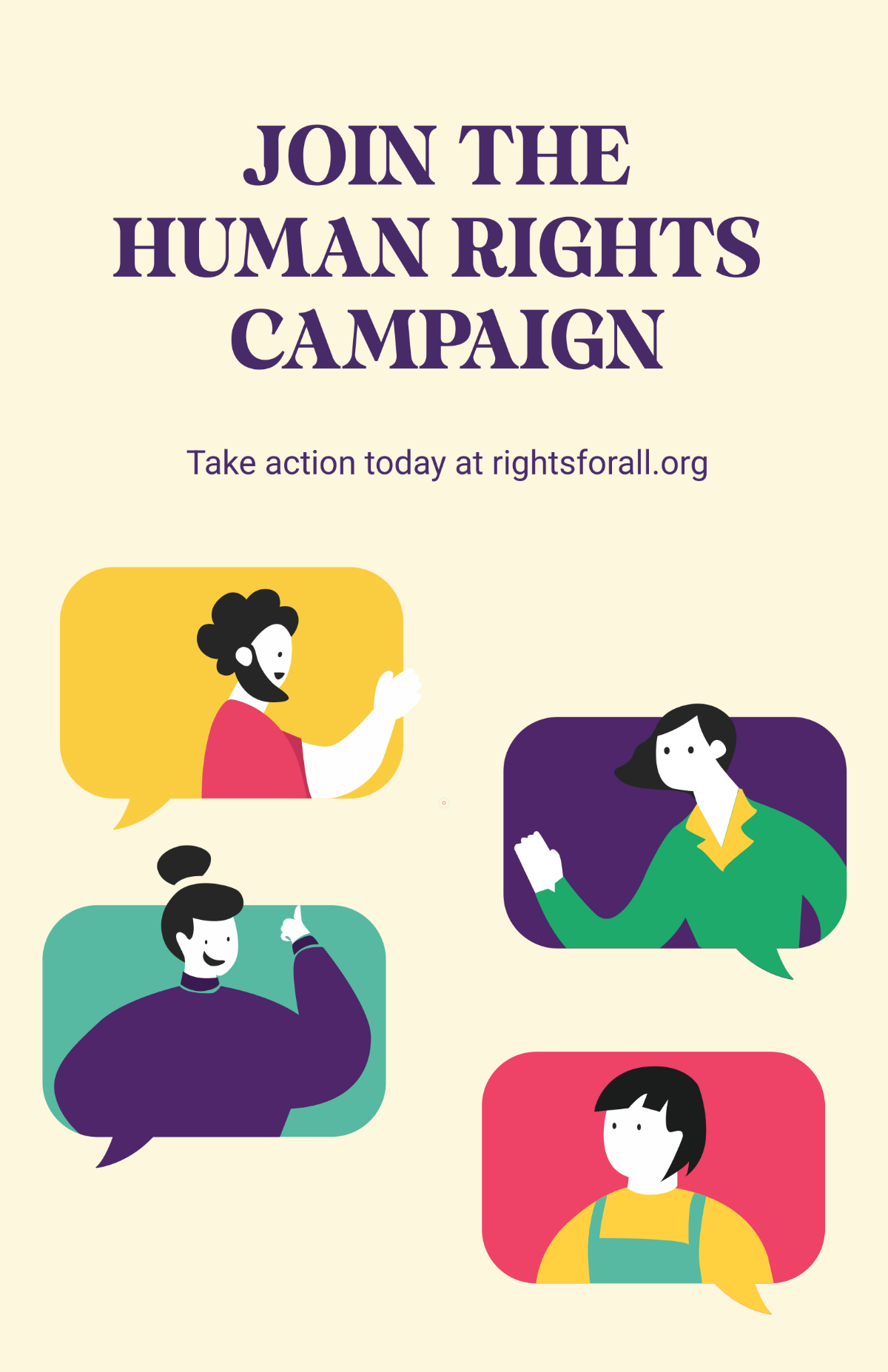 Free Human Rights Campaign Poster Template to Edit Online Free Human Rights Campaign Poster Template to Edit Online