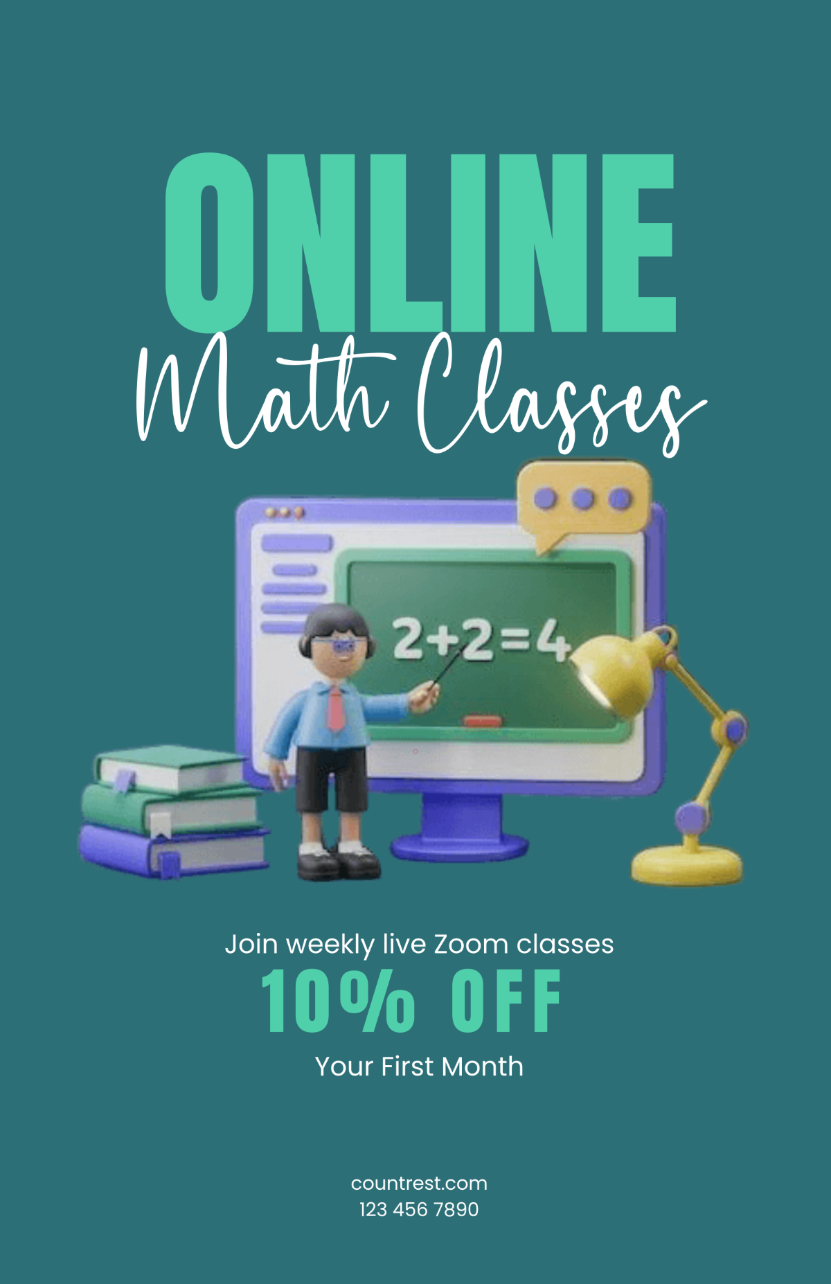Free Online Math Class Poster Template to Edit Online Free Online Math Class Poster Template to Edit Online