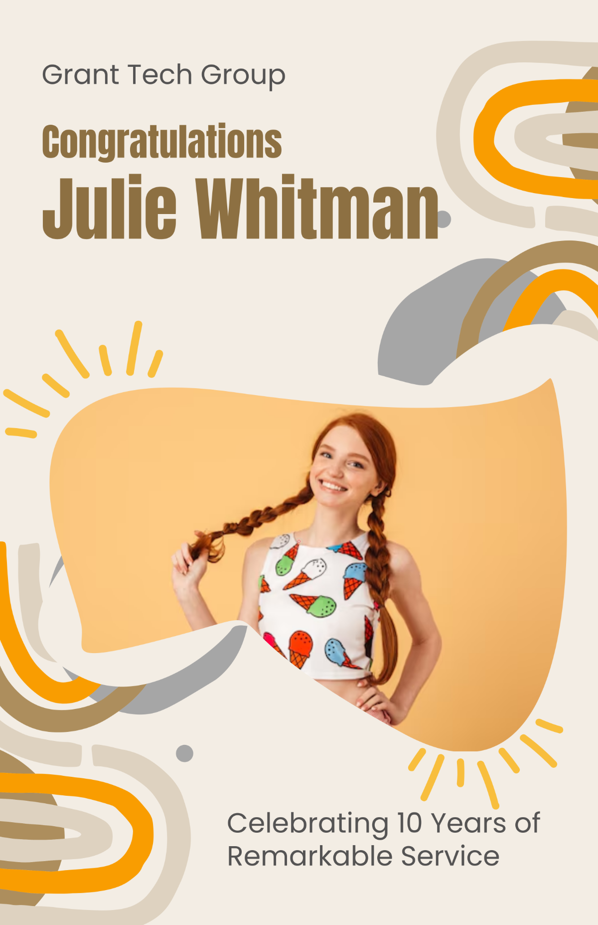 Free Work Anniversary Congratulations Poster Template to Edit Online Free Work Anniversary Congratulations Poster Template to Edit Online