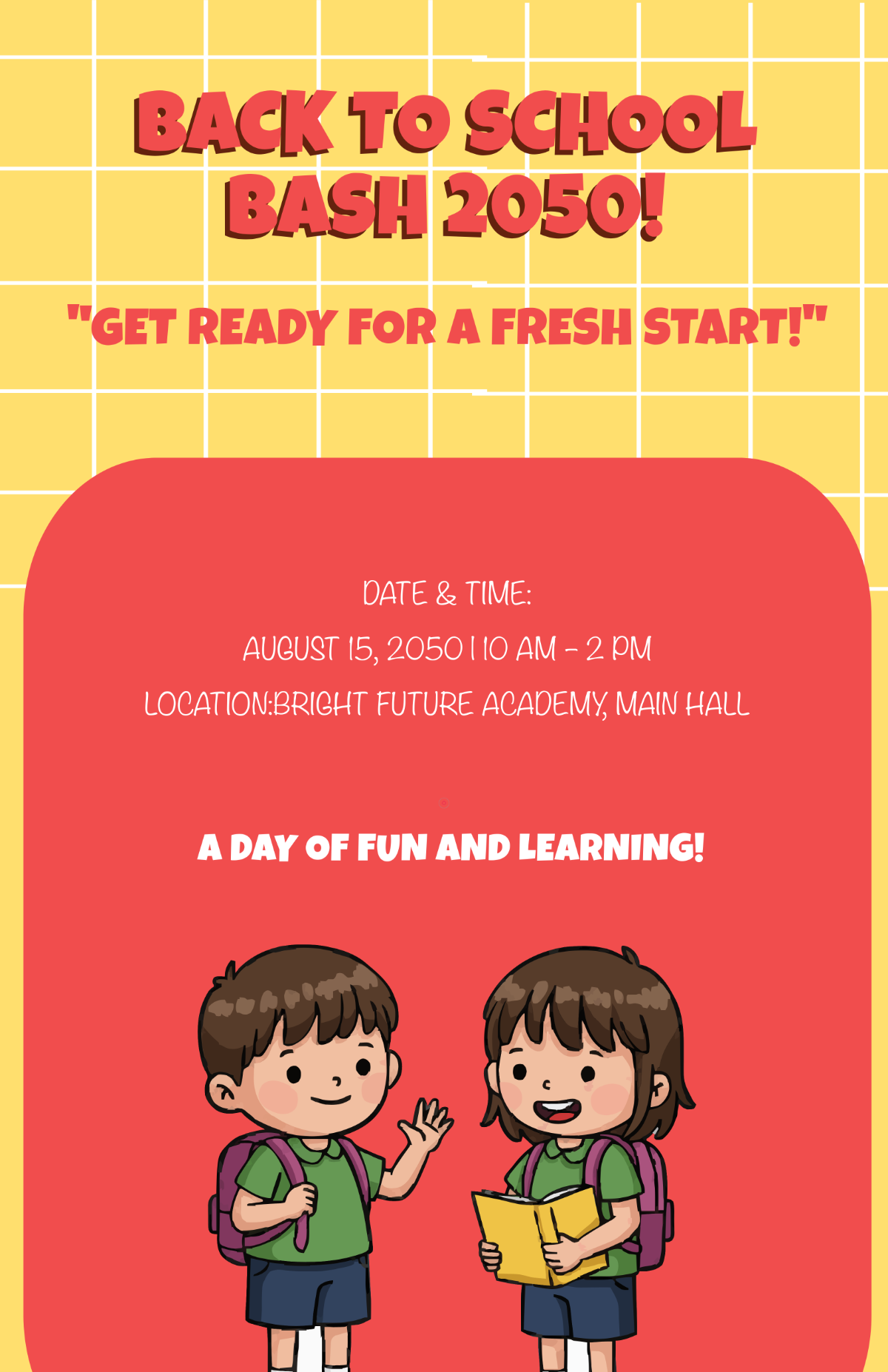 Free Vertical Back To School Poster Design Template to Edit Online Free Vertical Back To School Poster Design Template to Edit Online