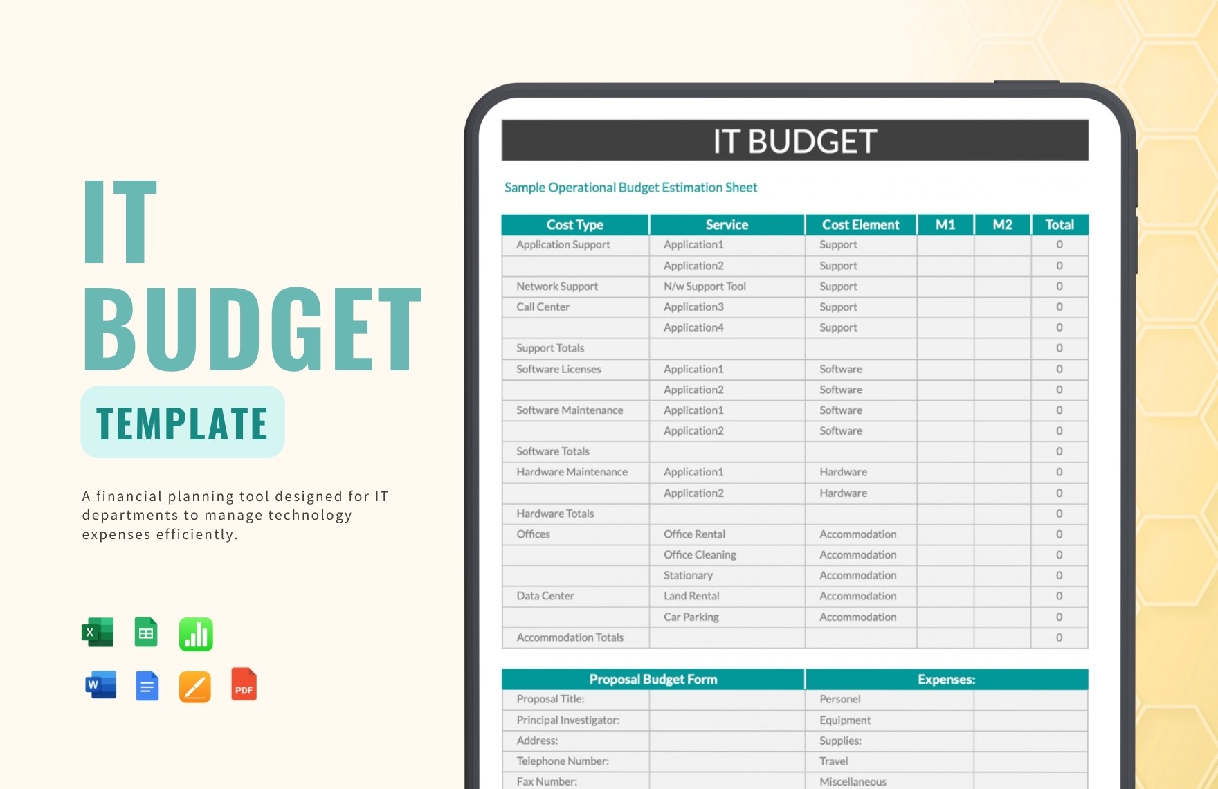 IT Budget Template in Excel, Word, Pages, PDF, Google Docs, Google Sheets, Apple Numbers - Download | Template.net IT Budget Template in Excel, Word, Pages, PDF, Google Docs, Google Sheets, Apple Numbers - Download | Template.net