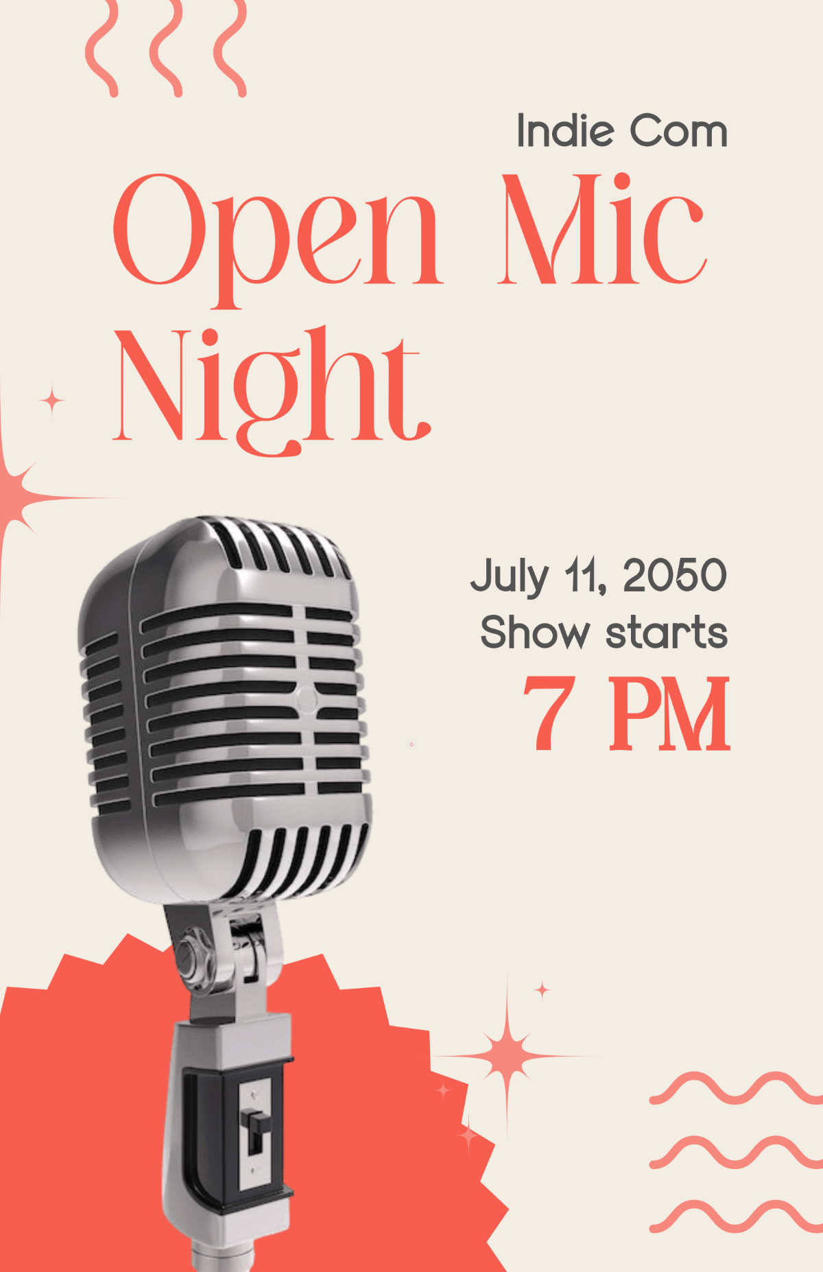 Free Aesthetic Comedy Film Poster Template to Edit Online Free Aesthetic Comedy Film Poster Template to Edit Online