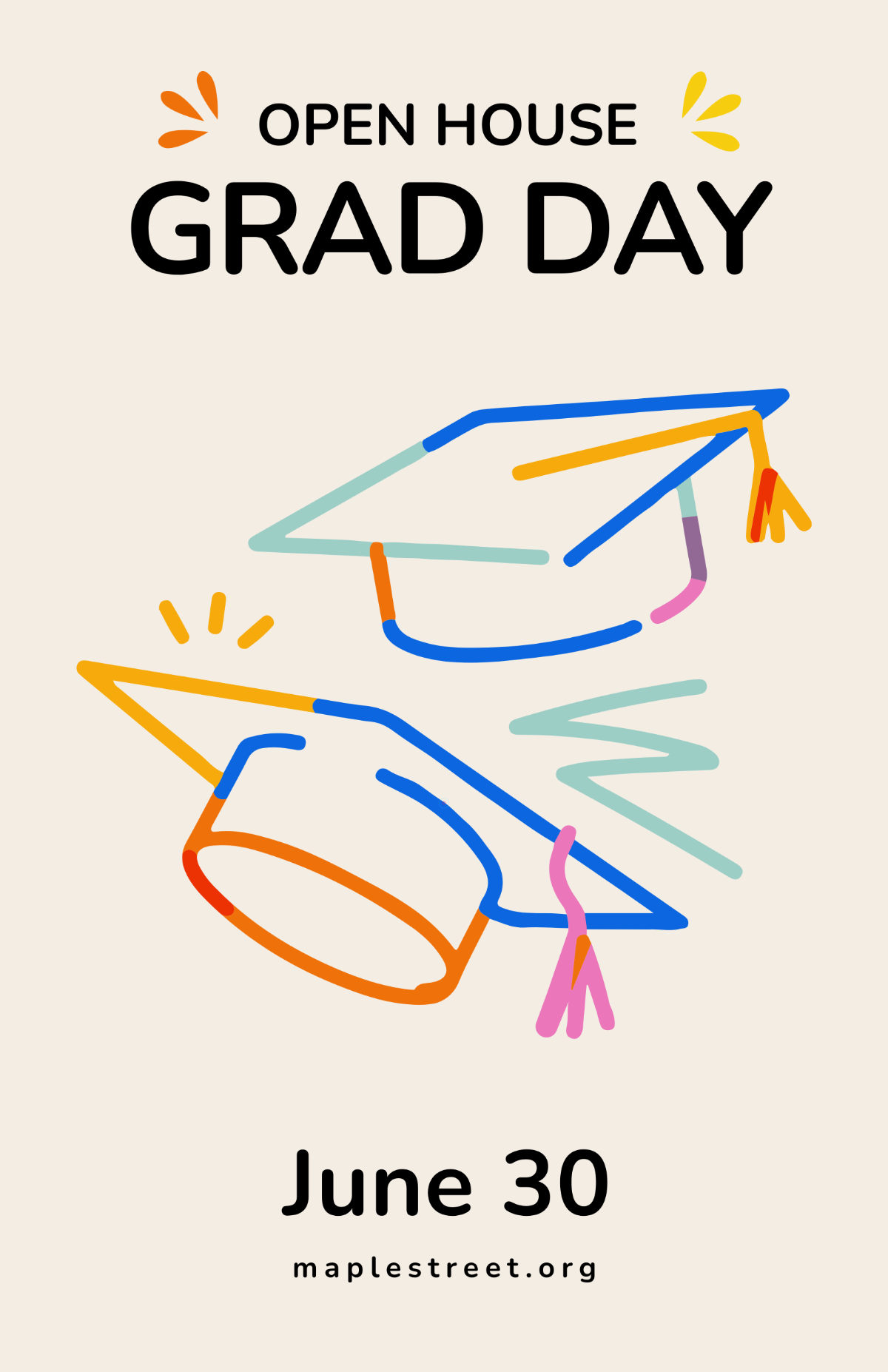 Free Graduation Open House Poster to Edit Online Free Graduation Open House Poster to Edit Online