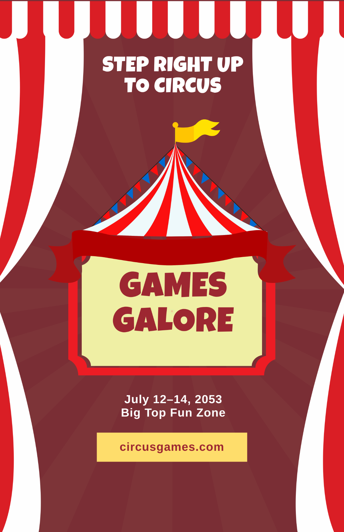 Free Circus Games Poster Template to Edit Online Free Circus Games Poster Template to Edit Online