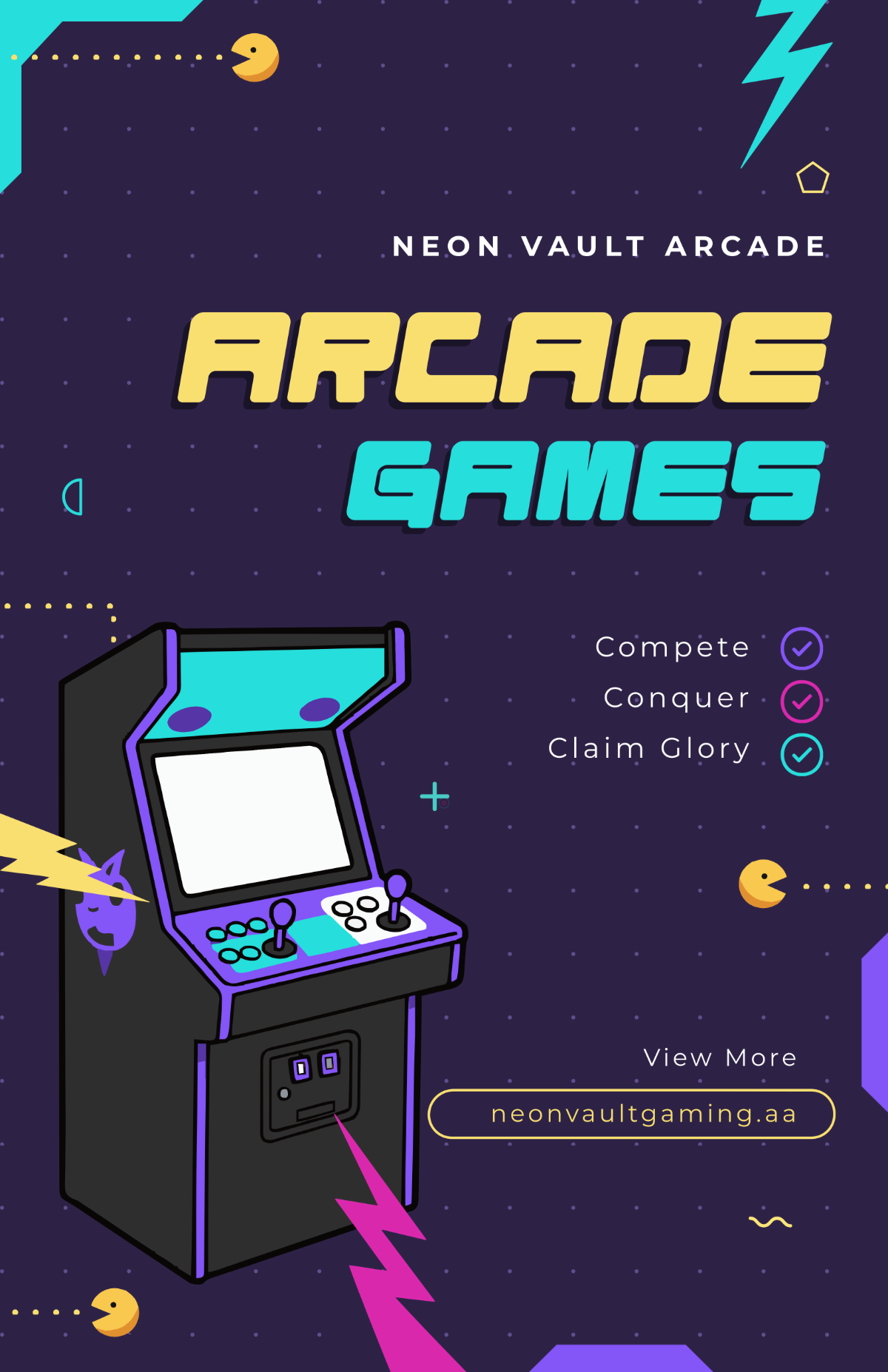 Free Modern Arcade Gaming Poster Template to Edit Online Free Modern Arcade Gaming Poster Template to Edit Online