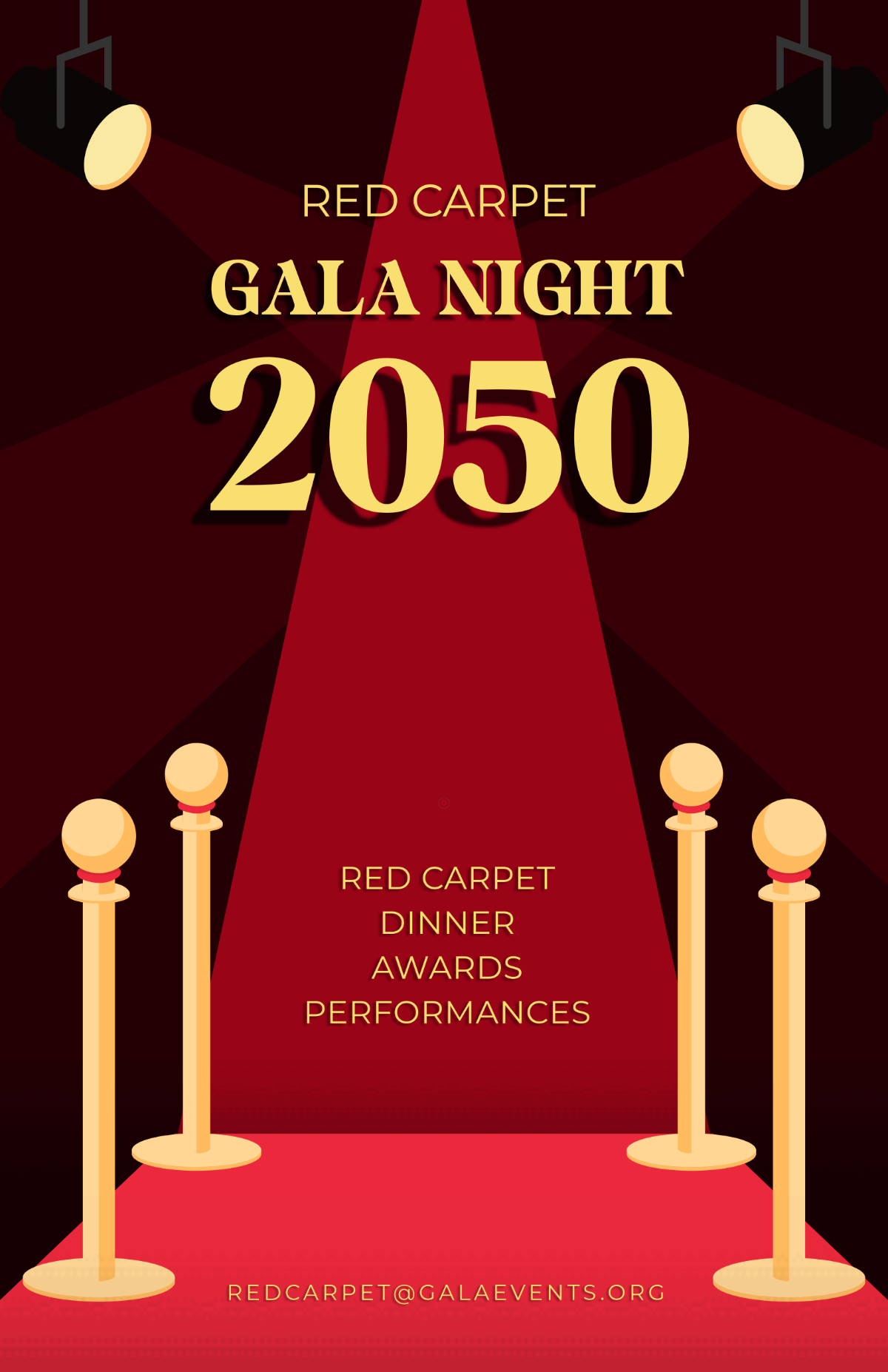 Free Red Carpet Gala Night Poster to Edit Online Free Red Carpet Gala Night Poster to Edit Online