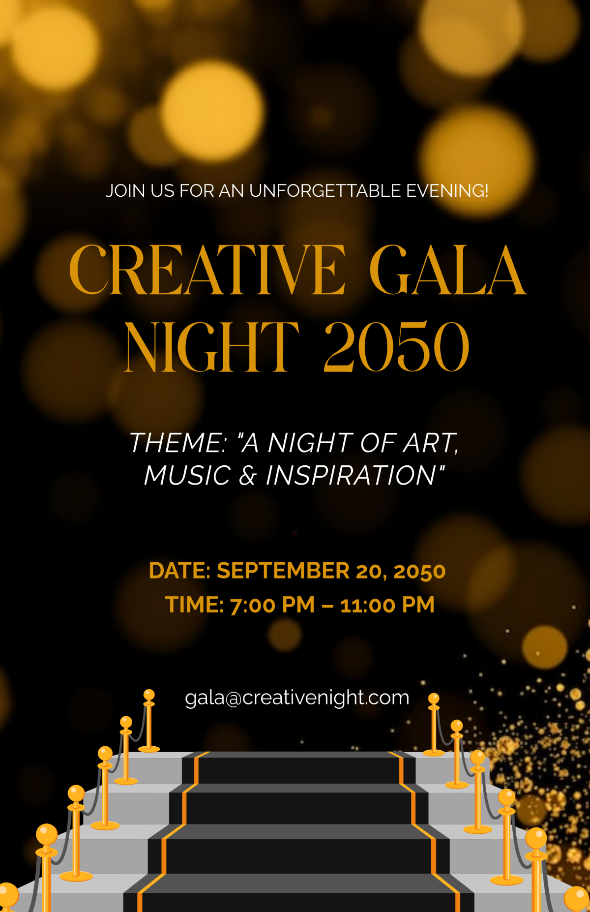 Free Creative Gala Night Invitation Poster Template to Edit Online Free Creative Gala Night Invitation Poster Template to Edit Online