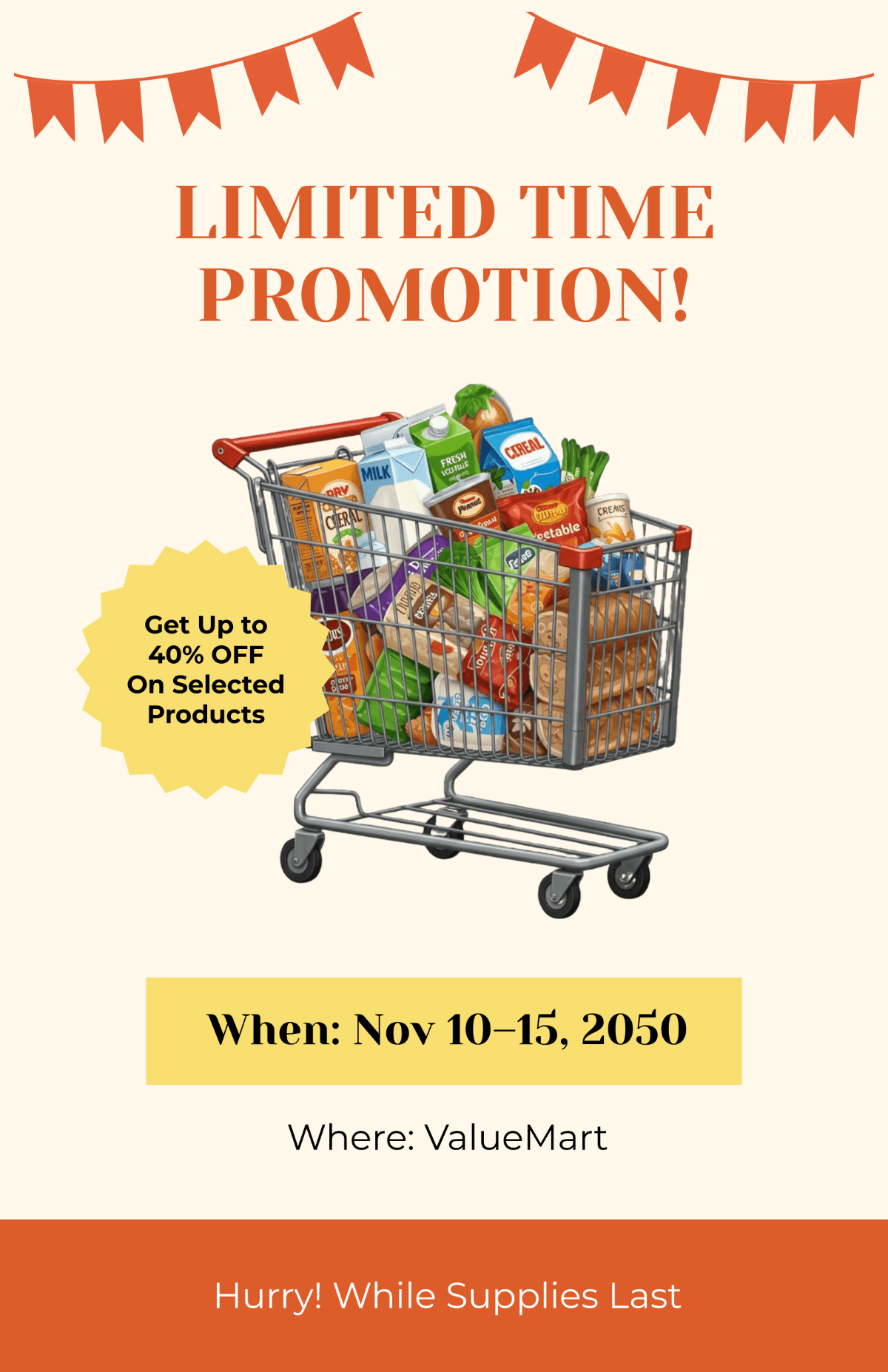 Free Discount Promotion Poster Template to Edit Online Free Discount Promotion Poster Template to Edit Online