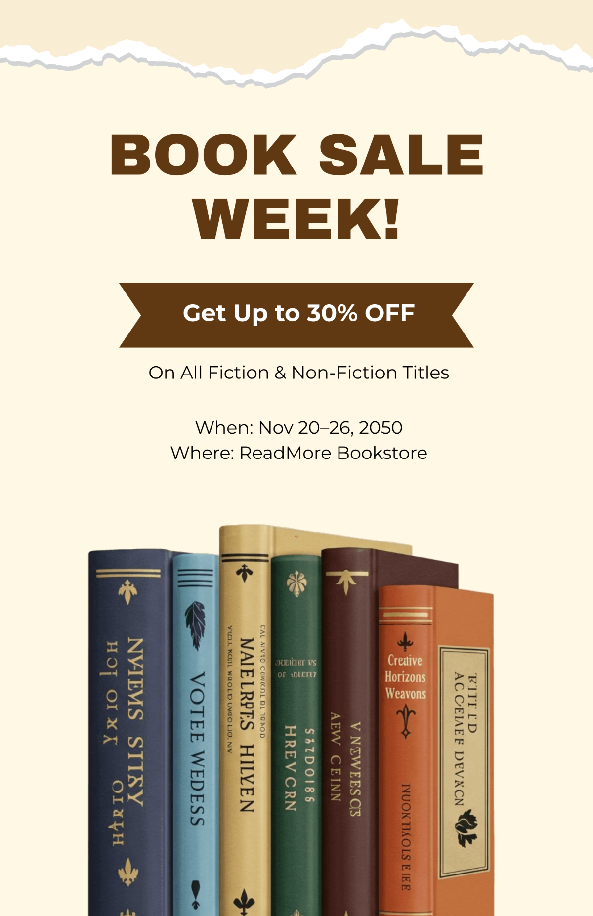 Free Books Discount Poster Template to Edit Online Free Books Discount Poster Template to Edit Online