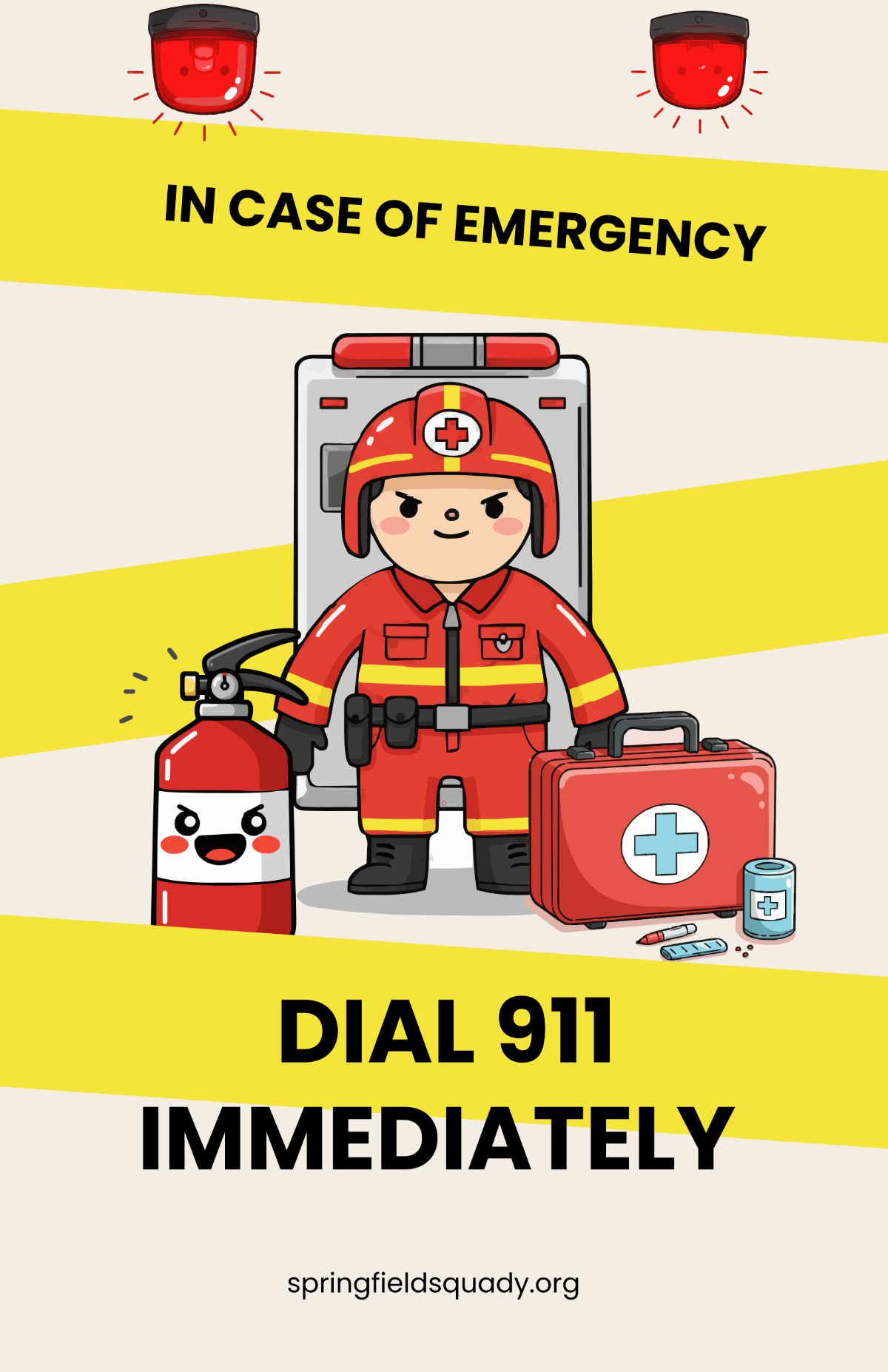 Free Creative Cartoon Emergency Poster Template to Edit Online Free Creative Cartoon Emergency Poster Template to Edit Online
