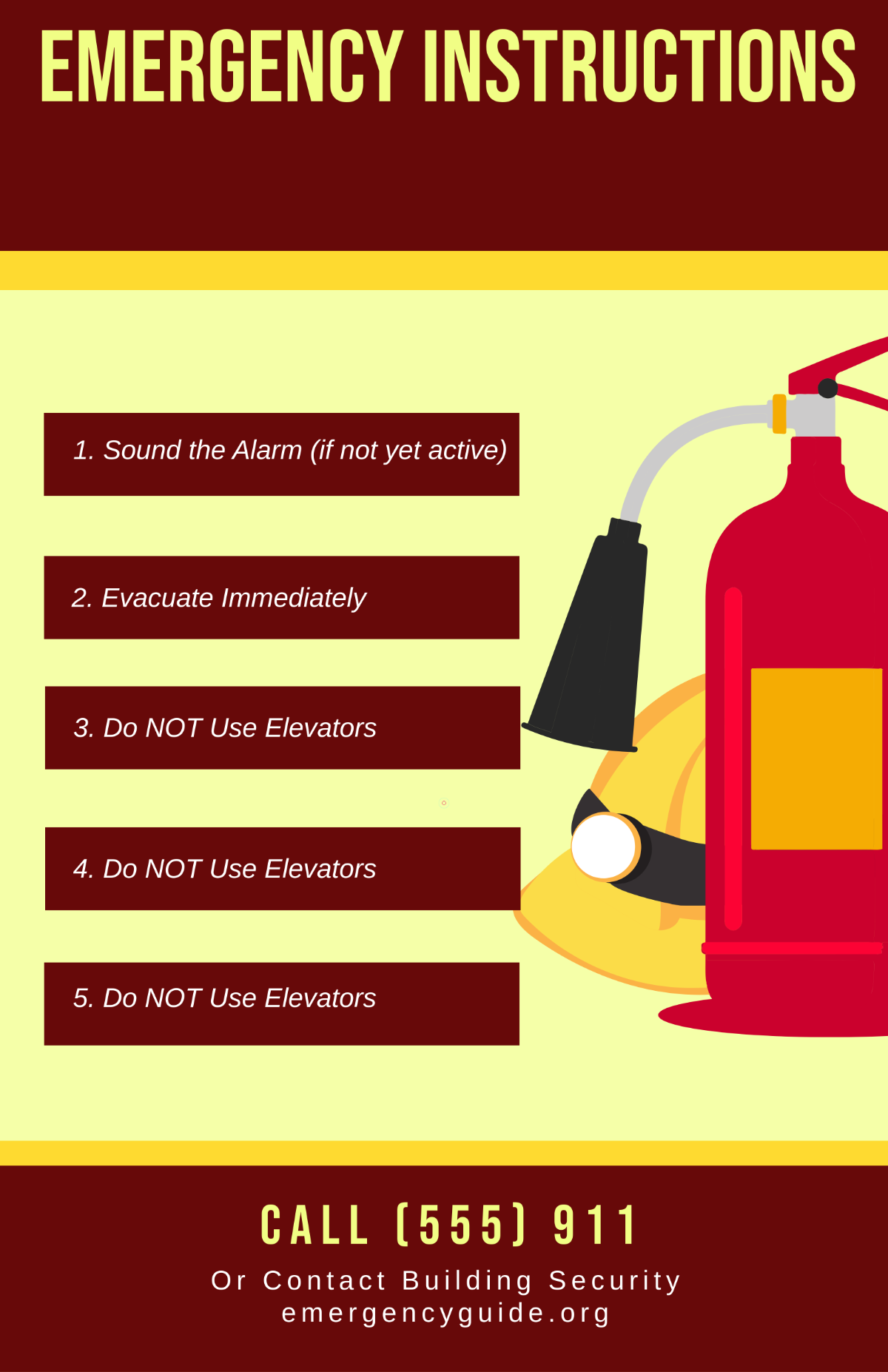 Free Professional Emergency Instructions Poster Template to Edit Online Free Professional Emergency Instructions Poster Template to Edit Online