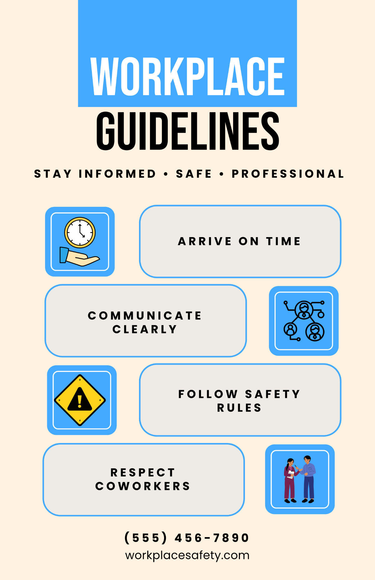 Free Workplace Informational Poster Template to Edit Online Free Workplace Informational Poster Template to Edit Online