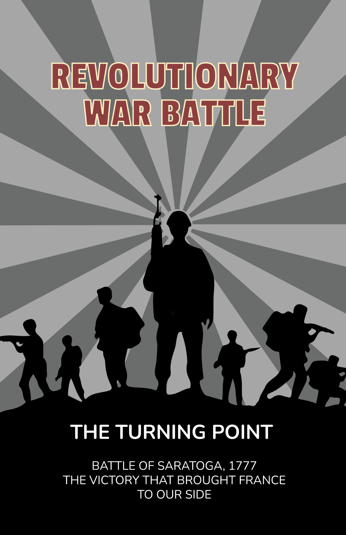 Free Gray Revolutionary War Battle Poster Template to Edit Online Free Gray Revolutionary War Battle Poster Template to Edit Online