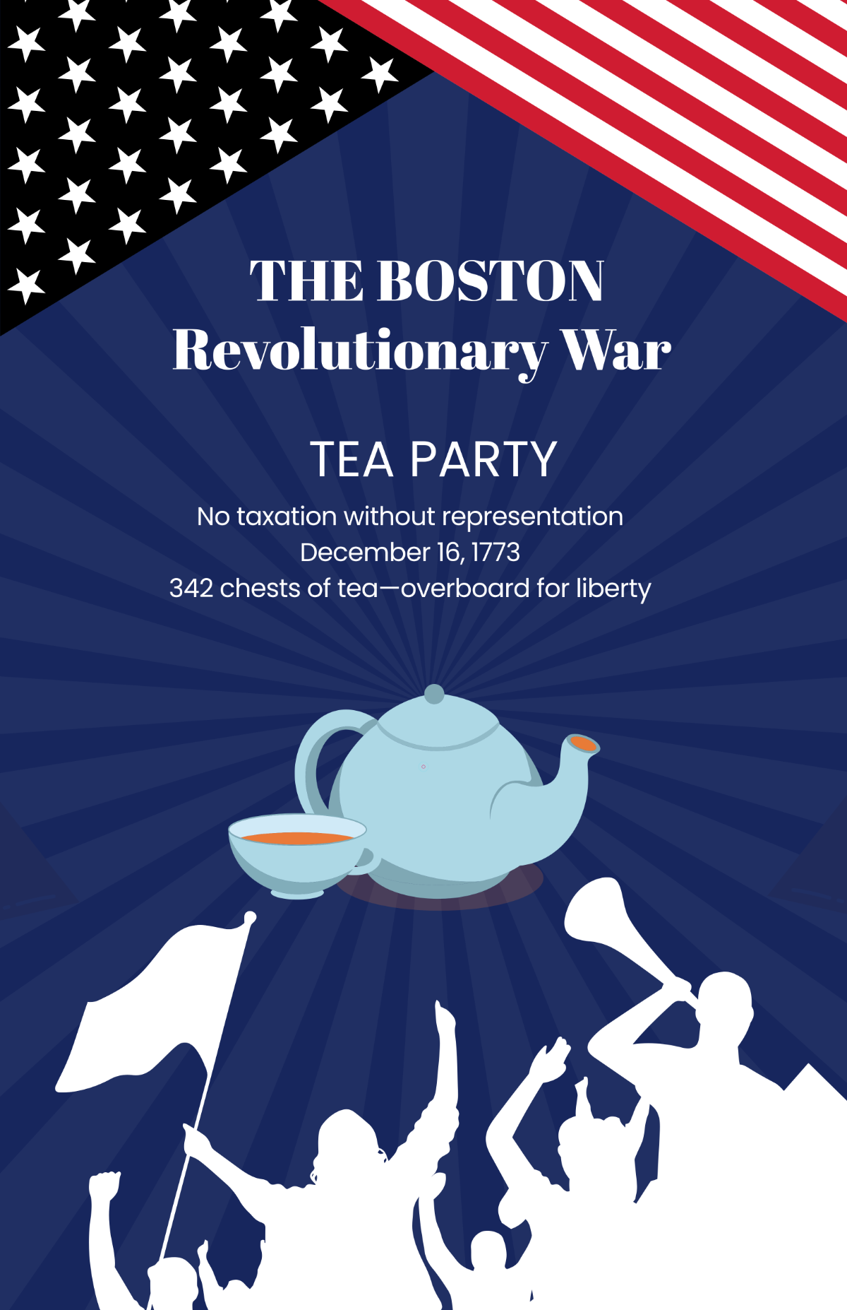 Free Revolutionary War Tea Party Poster Template to Edit Online Free Revolutionary War Tea Party Poster Template to Edit Online
