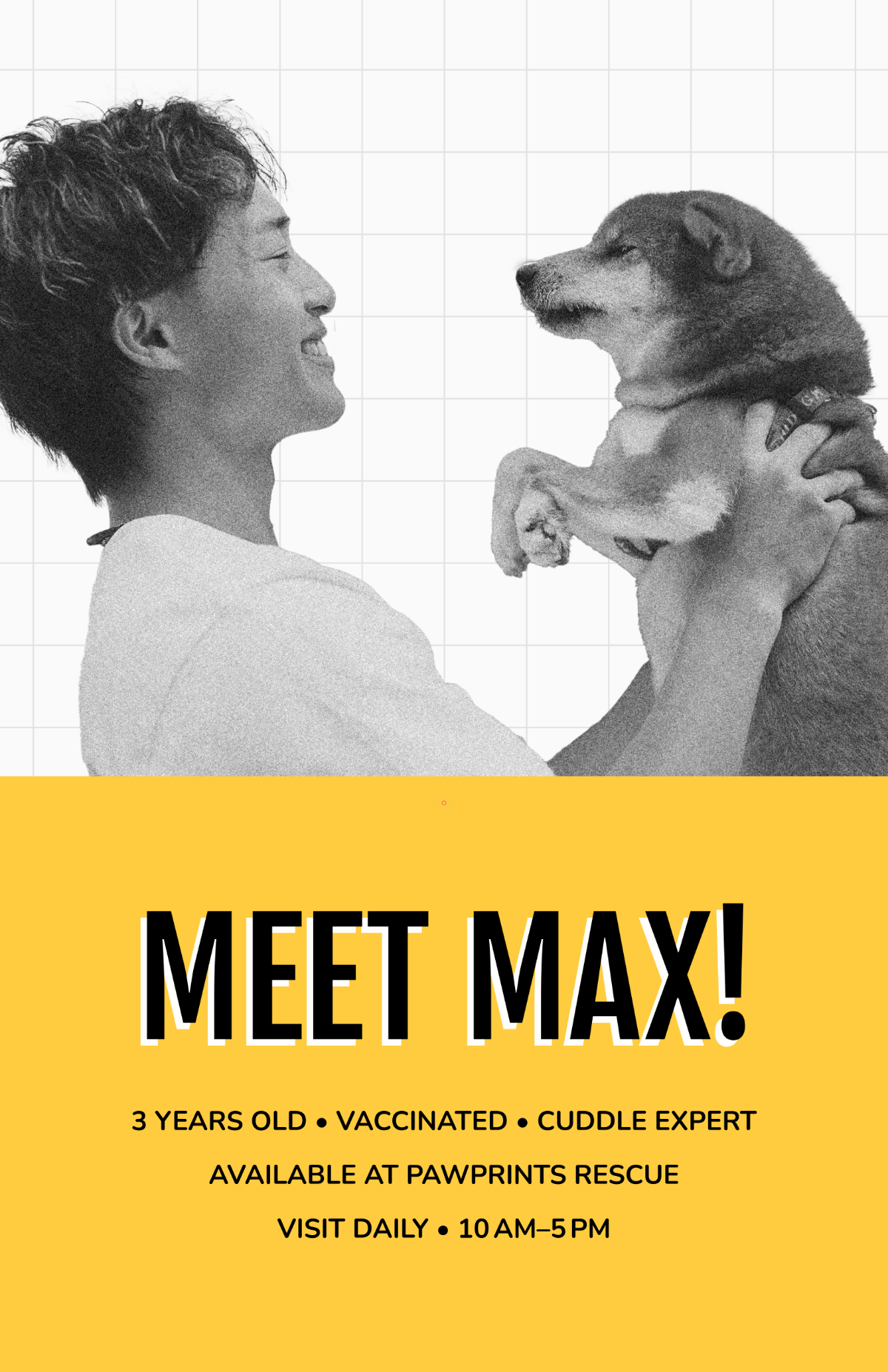 Free Vertical Dog Adoption Poster Design Template to Edit Online Free Vertical Dog Adoption Poster Design Template to Edit Online