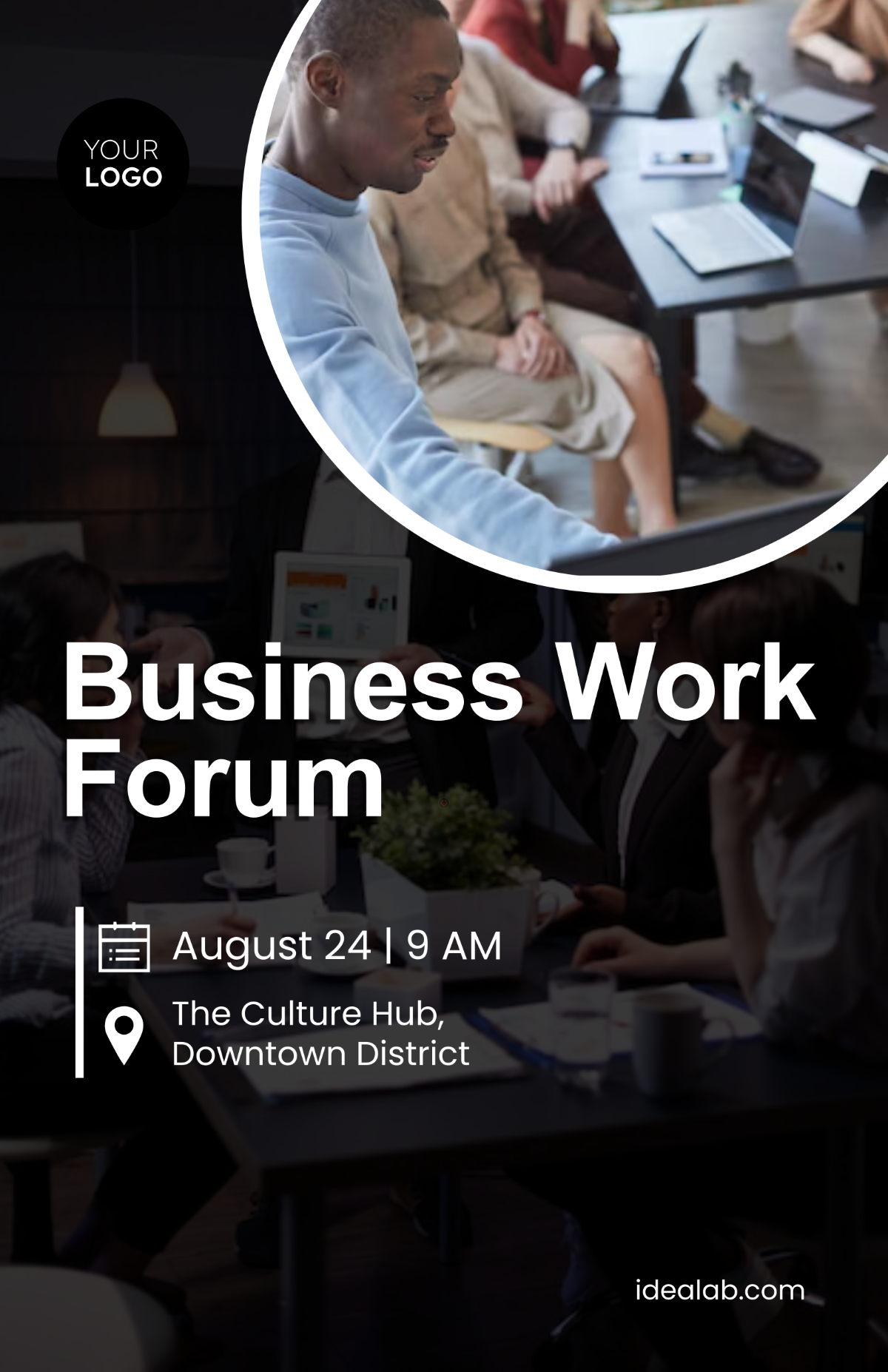 Free Black Business Work Poster Template to Edit Online Free Black Business Work Poster Template to Edit Online