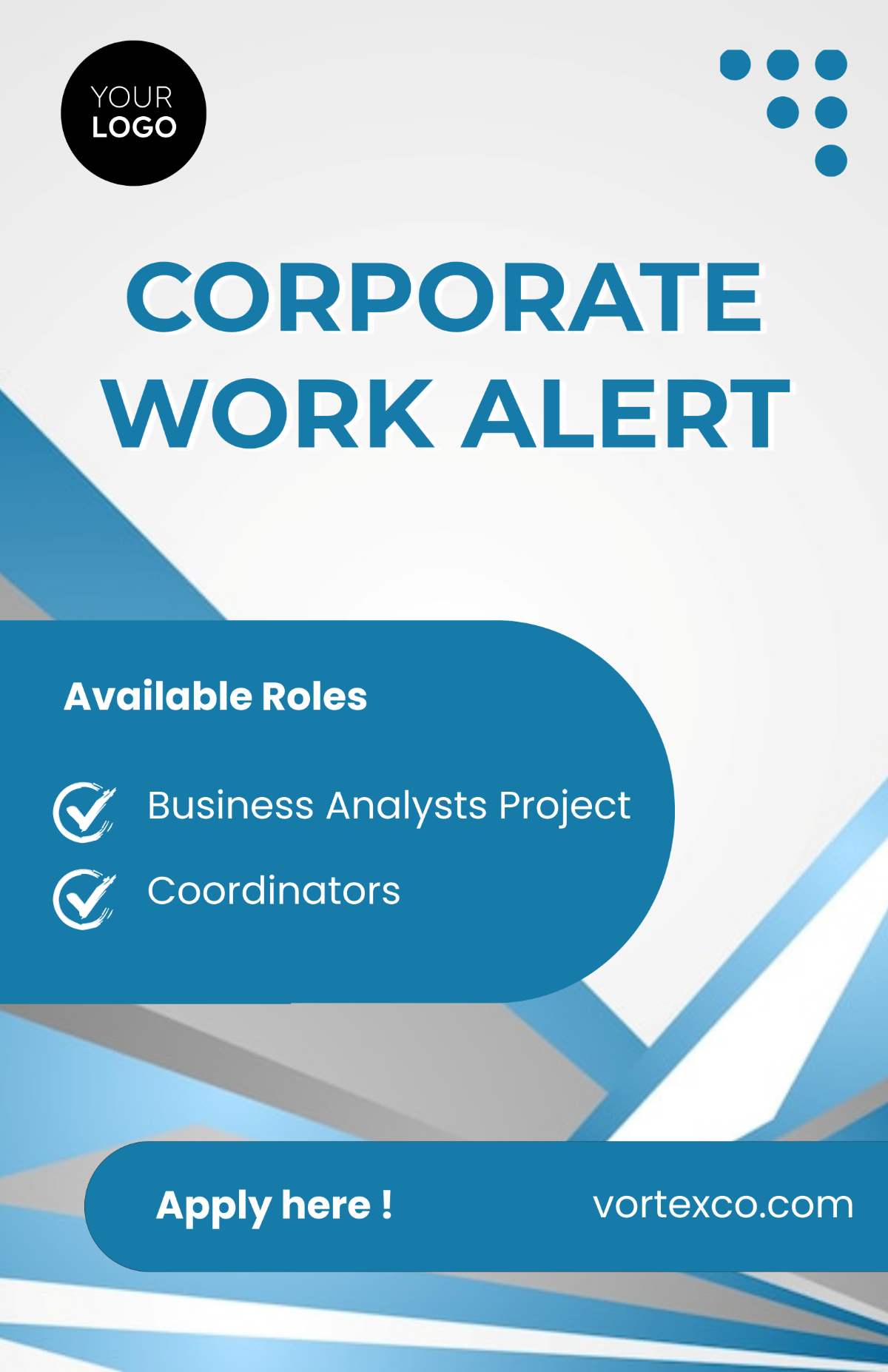 Free Blue Corporate Work Poster Template to Edit Online Free Blue Corporate Work Poster Template to Edit Online