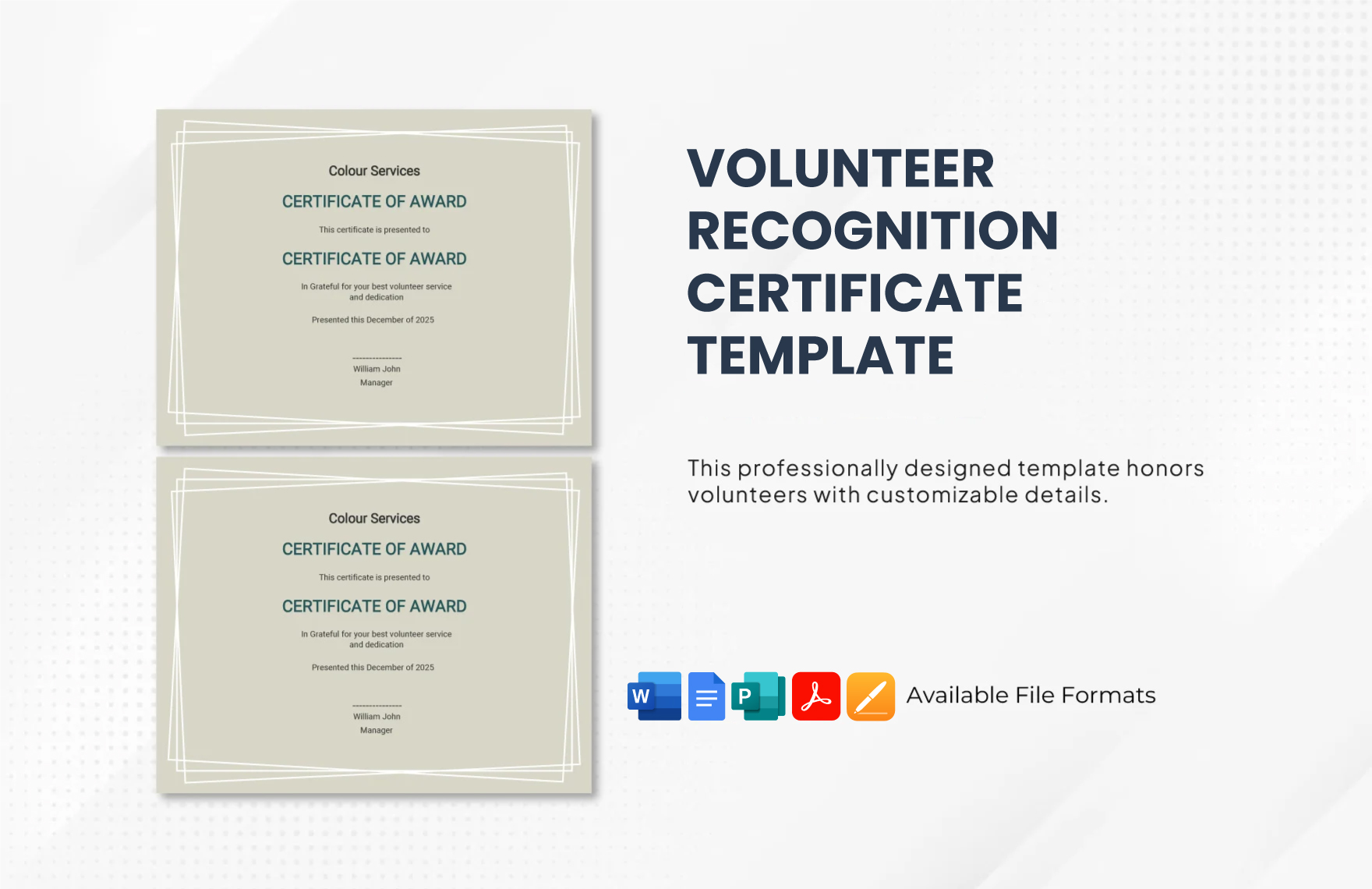 Volunteer Recognition Certificate Template Template Volunteer Recognition Certificate Template Template