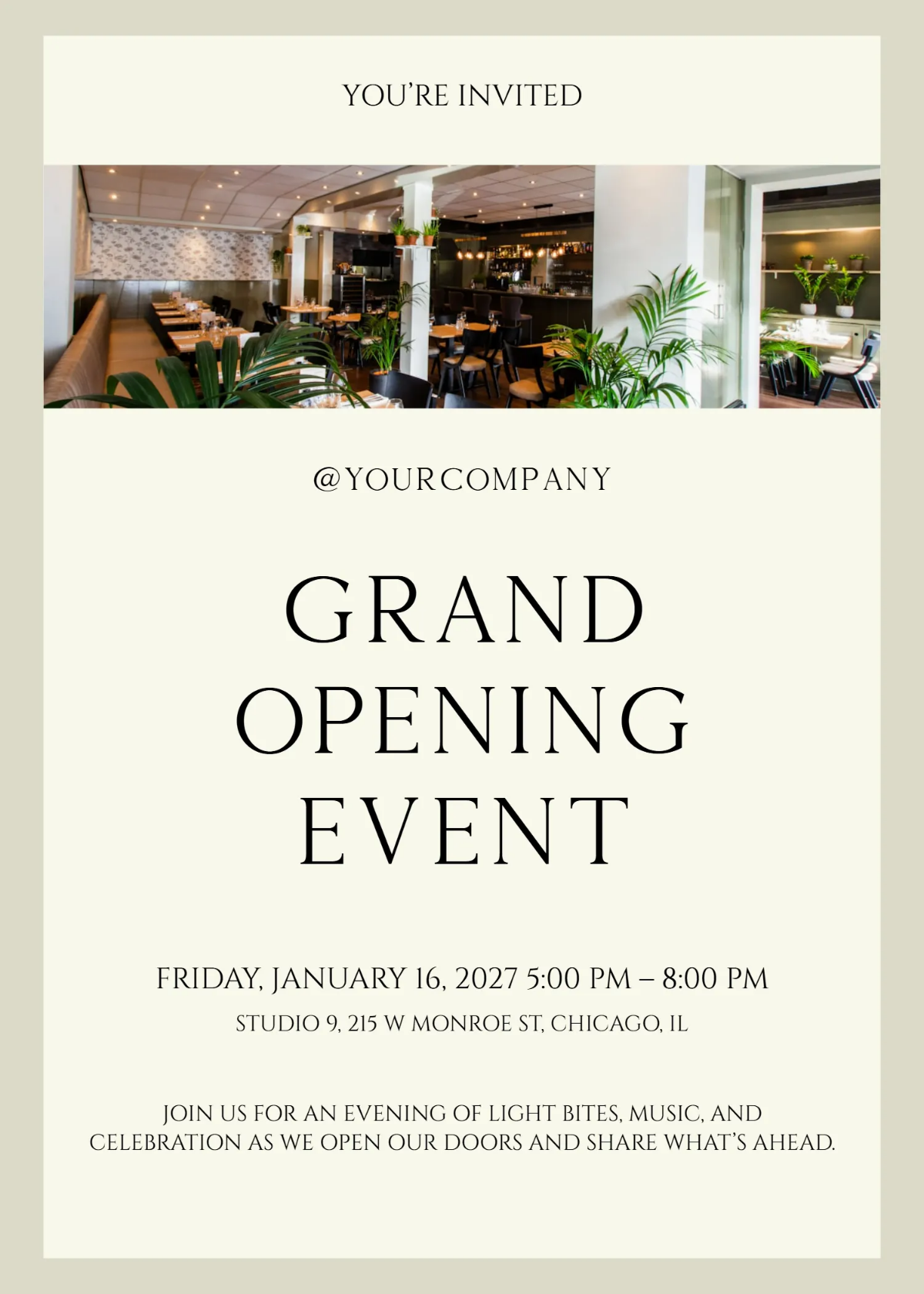 Free Minimalist Grand Opening Event Invitation Template to Edit Online Free Minimalist Grand Opening Event Invitation Template to Edit Online