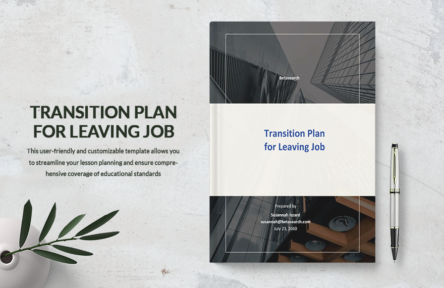 Transition Plan Template for Leaving Job Template Transition Plan Template for Leaving Job Template