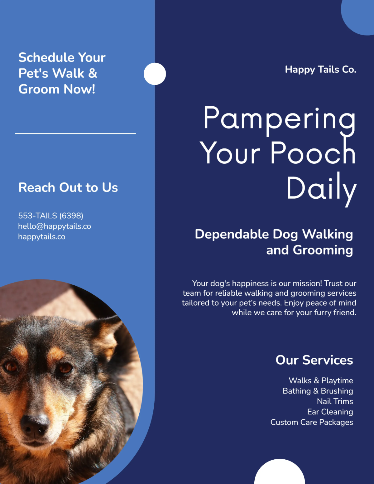 Free Blue Grooming Dog Walker Flyer Template to Edit Online Free Blue Grooming Dog Walker Flyer Template to Edit Online