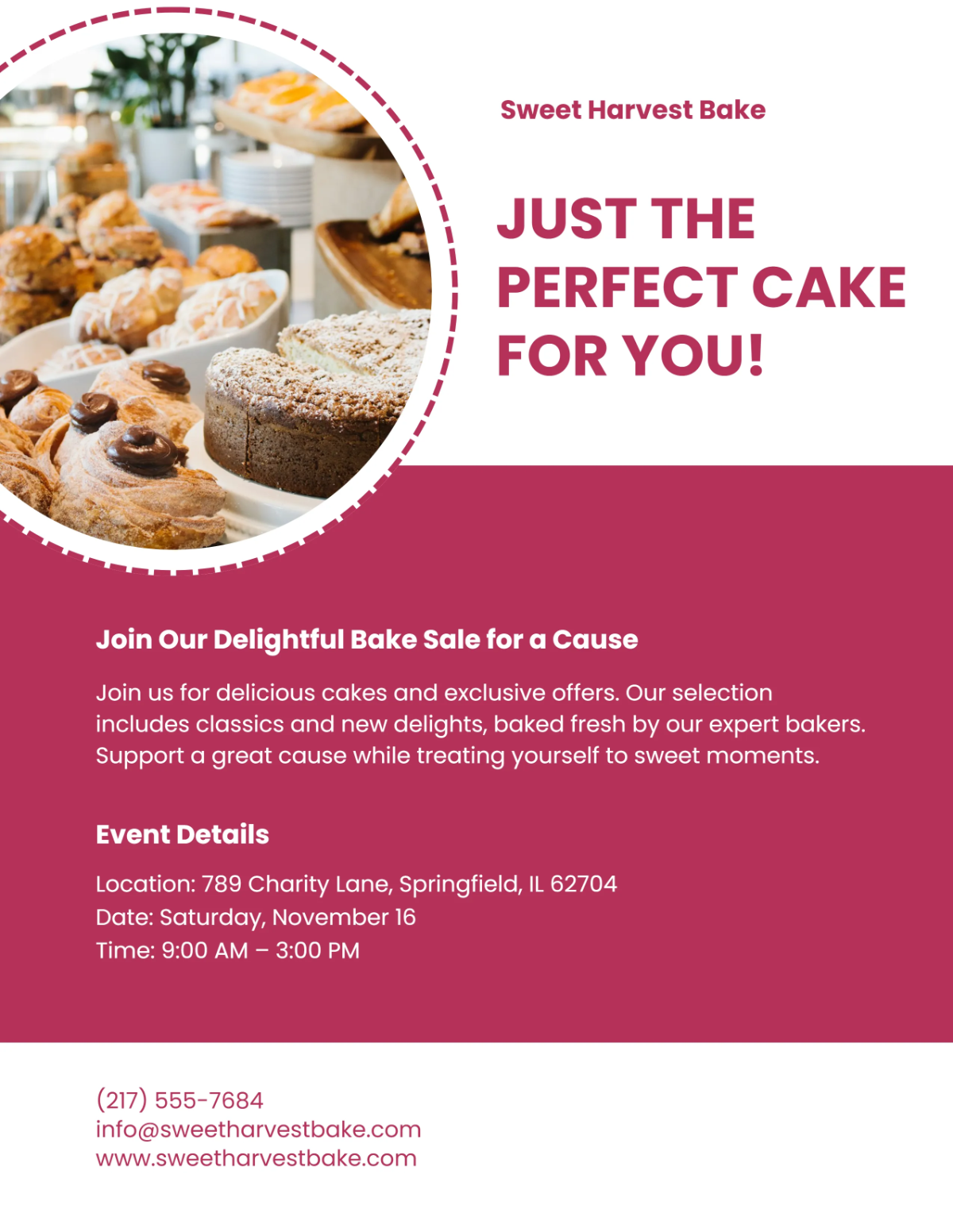 Free Pink Event Bake Sale Flyer Template to Edit Online Free Pink Event Bake Sale Flyer Template to Edit Online