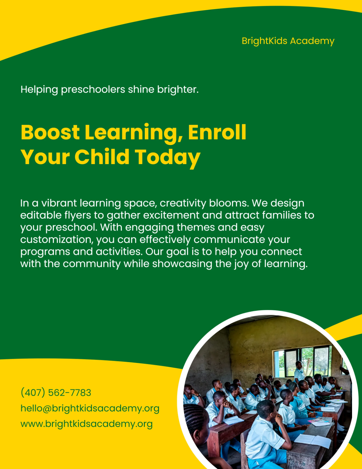 Free Editable Preschool Flyer Template to Edit Online Free Editable Preschool Flyer Template to Edit Online