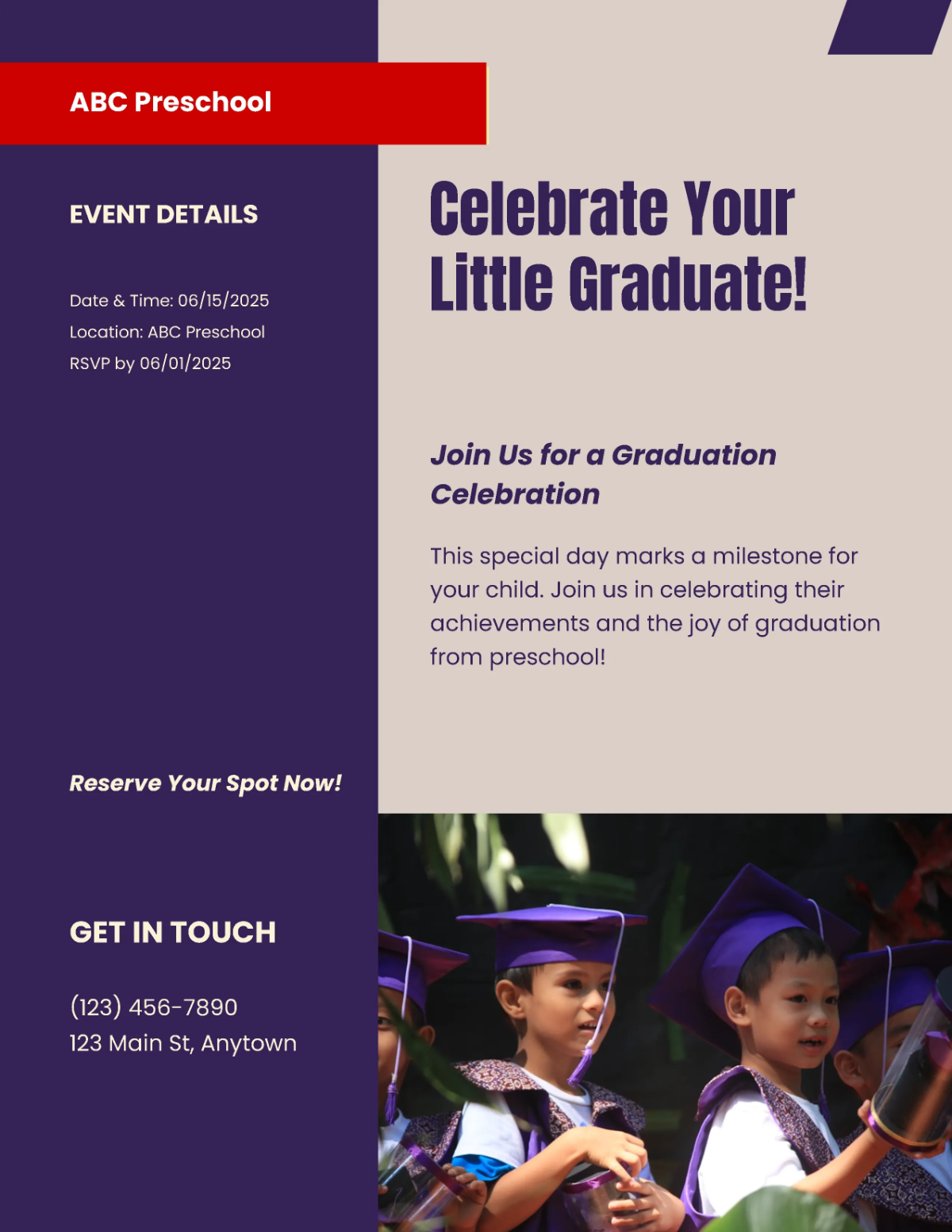 Free Graduation Preschool Flyer Template to Edit Online Free Graduation Preschool Flyer Template to Edit Online