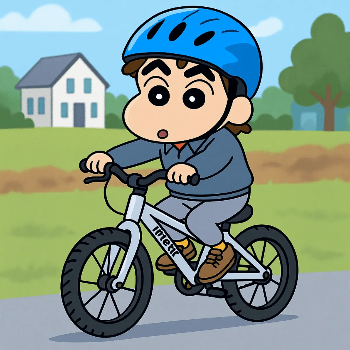 Free Kid Biking Crayon Shin Photo to Cartoon to Edit Online Free Kid Biking Crayon Shin Photo to Cartoon to Edit Online