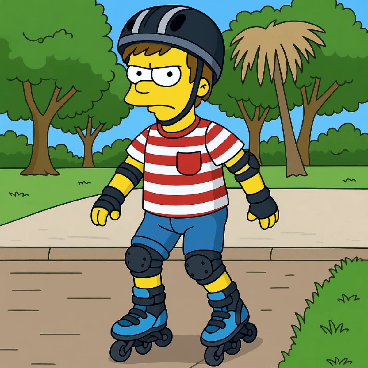 Free Boy Roller Blade Simpson Photo to Cartoon to Edit Online Free Boy Roller Blade Simpson Photo to Cartoon to Edit Online