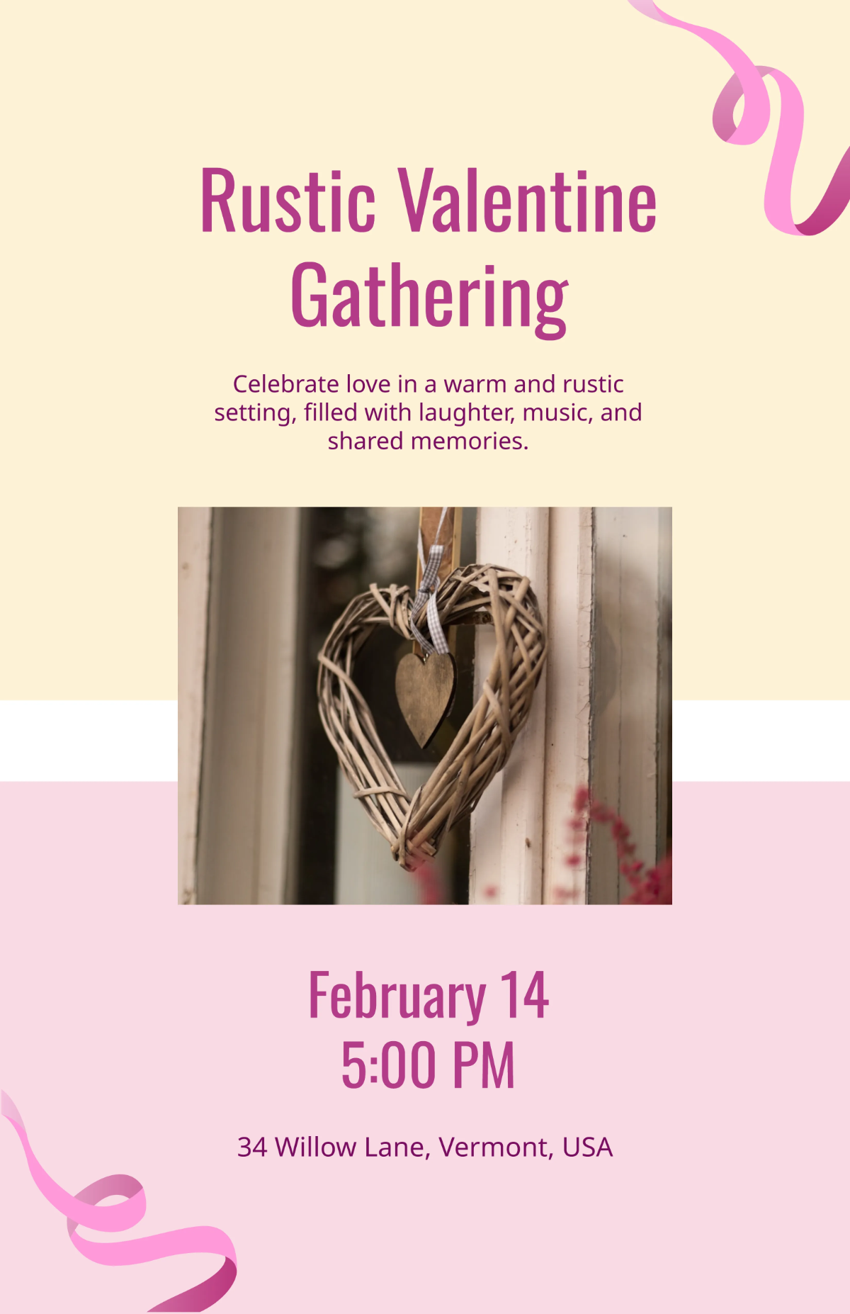 Free Rustic Valentines Day Poster Template to Edit Online Free Rustic Valentines Day Poster Template to Edit Online