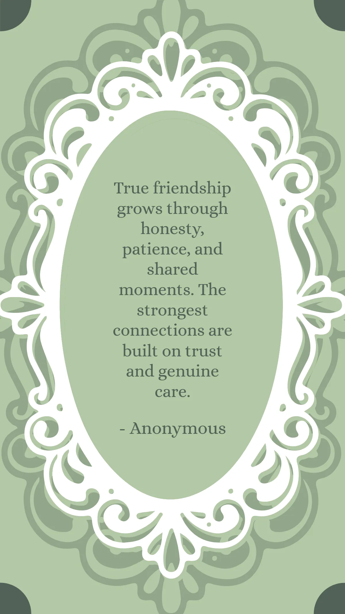 Free Sage Green Friendship Quote Template to Edit Online Free Sage Green Friendship Quote Template to Edit Online