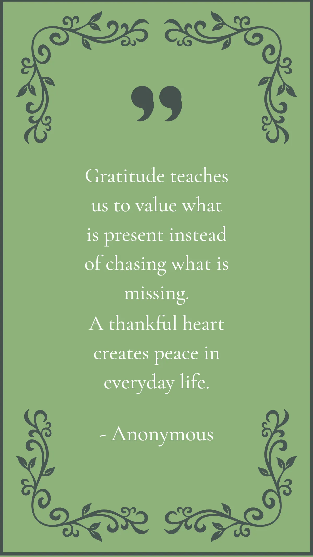 Free Sage Green Gratitude Quote Template to Edit Online Free Sage Green Gratitude Quote Template to Edit Online