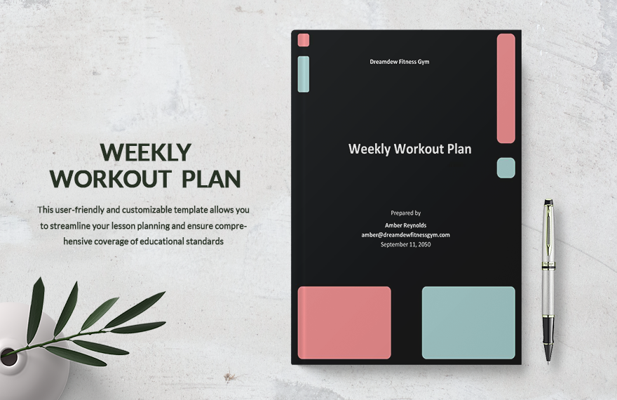 Weekly Workout Plan Template in Word, PDF, Google Docs, Pages - Download | Template.net Weekly Workout Plan Template in Word, PDF, Google Docs, Pages - Download | Template.net