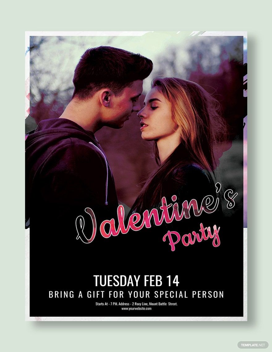 Printable Valentine's Day Poster Template in Publisher, Word, Pages - Download | Template.net Printable Valentine's Day Poster Template in Publisher, Word, Pages - Download | Template.net