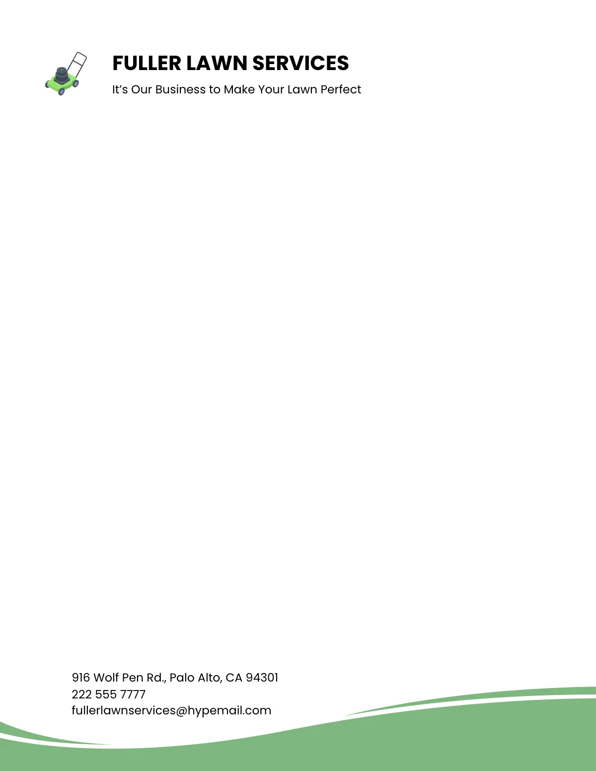 Free Business lawn care Letterhead Template to Edit Online Free Business lawn care Letterhead Template to Edit Online