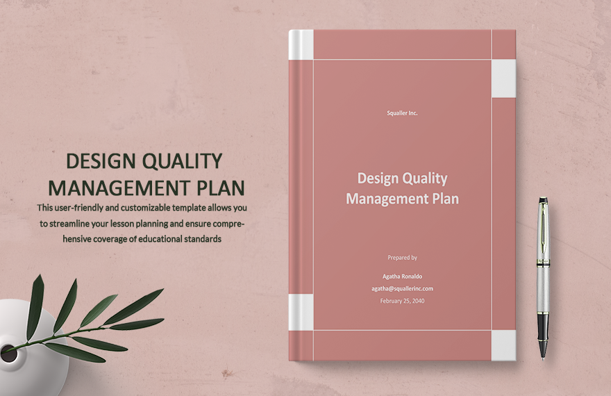 Design Quality Management Plan Template Design Quality Management Plan Template