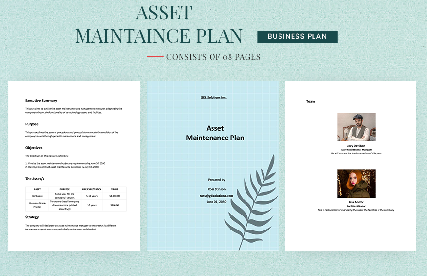 Asset Maintenance Plan Template Asset Maintenance Plan Template