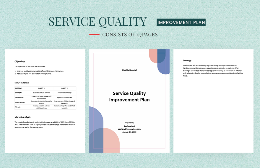 Service Quality Improvement Plan Template Service Quality Improvement Plan Template
