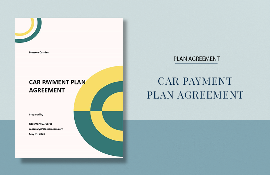 Car Payment Plan Agreement Template in Word, Google Docs, Pages - Download | Template.net Car Payment Plan Agreement Template in Word, Google Docs, Pages - Download | Template.net