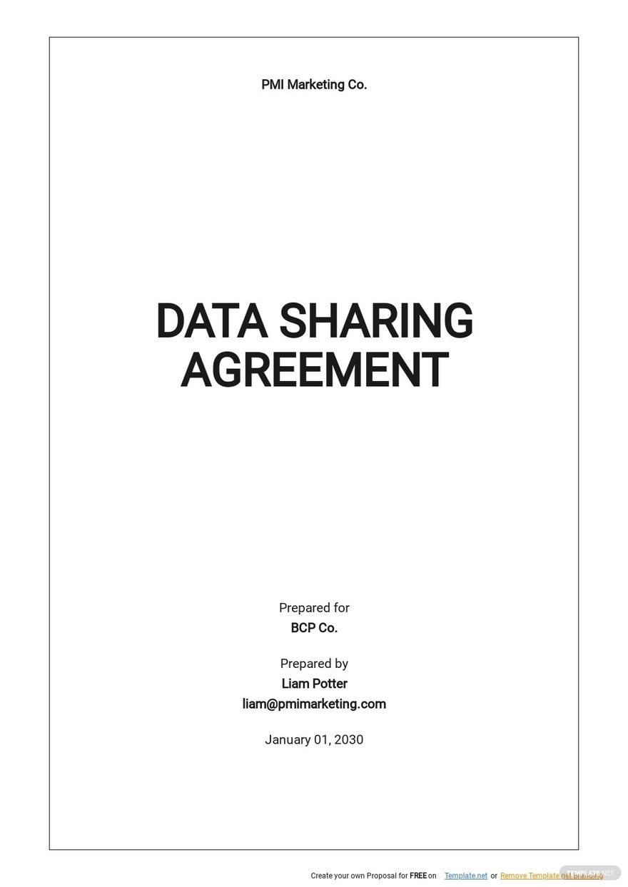 Standard Data Sharing Agreement Template in Word, Google Docs, Pages - Download | Template.net Standard Data Sharing Agreement Template in Word, Google Docs, Pages - Download | Template.net