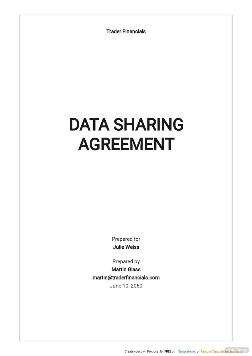 Simple Data Sharing Agreement Template in Google Docs, Word, Pages - Download | Template.net Simple Data Sharing Agreement Template in Google Docs, Word, Pages - Download | Template.net