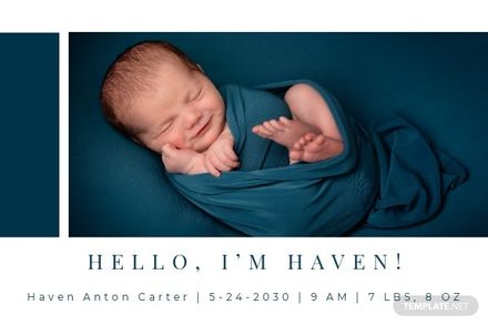 Baby Birth Announcement Card Template in Illustrator, PSD, Word, CorelDRAW, Google Docs, Pages - Download | Template.net Baby Birth Announcement Card Template in Illustrator, PSD, Word, CorelDRAW, Google Docs, Pages - Download | Template.net