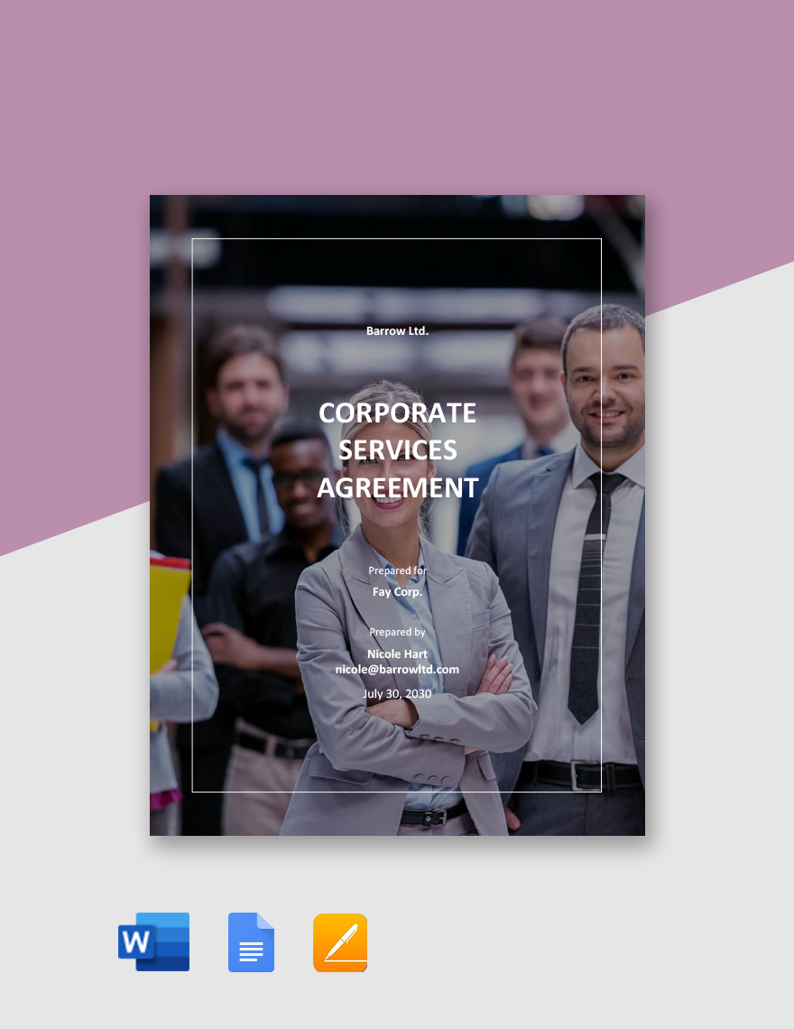 Corporate Services Agreement Template Corporate Services Agreement Template