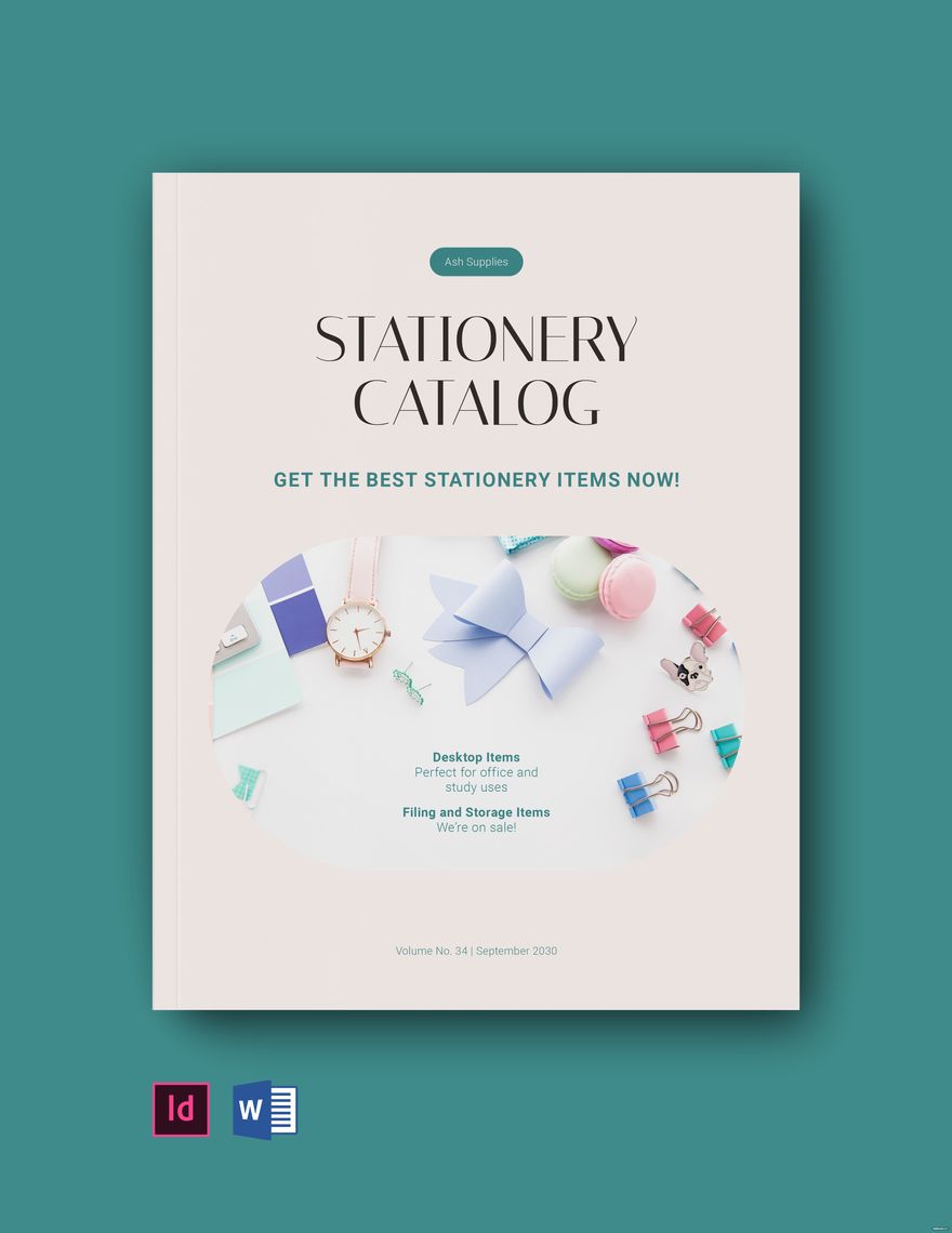 One Page Stationery Catalog Template One Page Stationery Catalog Template