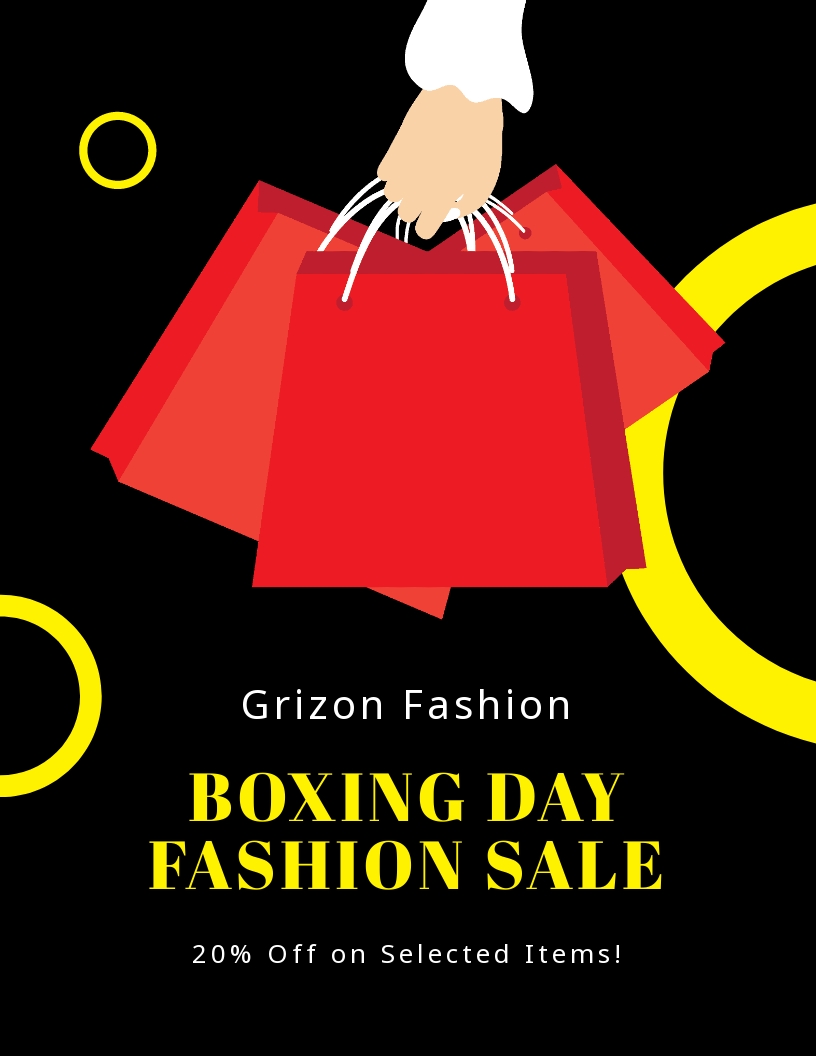 Boxing Day Fashion Sale Flyer Template in Word, Publisher, Google Docs, Pages, PSD - Download | Template.net Boxing Day Fashion Sale Flyer Template in Word, Publisher, Google Docs, Pages, PSD - Download | Template.net